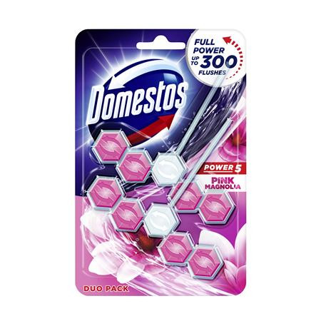 WC osviežujúci blok, 2 ks, DOMESTOS "Power 5", ružová magnólia 1