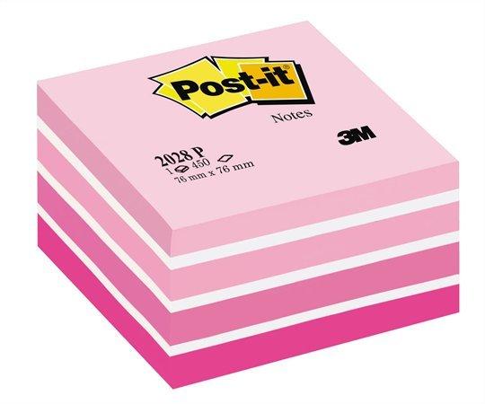 Samolepiaci bloček, 76x76 mm, 450 listov, 3M POSTIT, aquarell pink 1