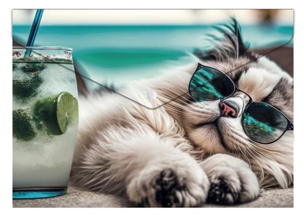 Obal na patent, A5, PP, 180 mikron, PANTA PLAST "Chillout cat" 1