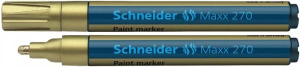 Lakový popisovač, 1-3 mm, SCHNEIDER "Maxx 270", zlatý