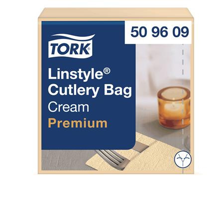 Servírovacie servítky, priemyselne kompostovateľné, 1-vrstvové, 39x39 cm, Premium, TORK "L