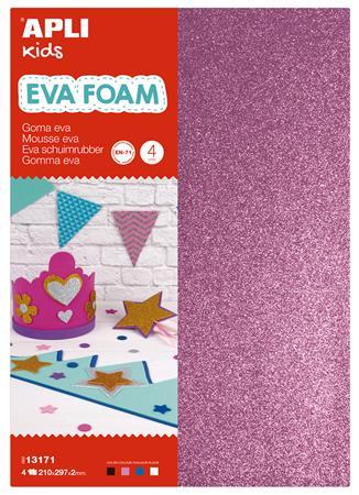 Moosguma, 210x297 mm, A4, glitter, APLI "Eva Sheets", mix farieb