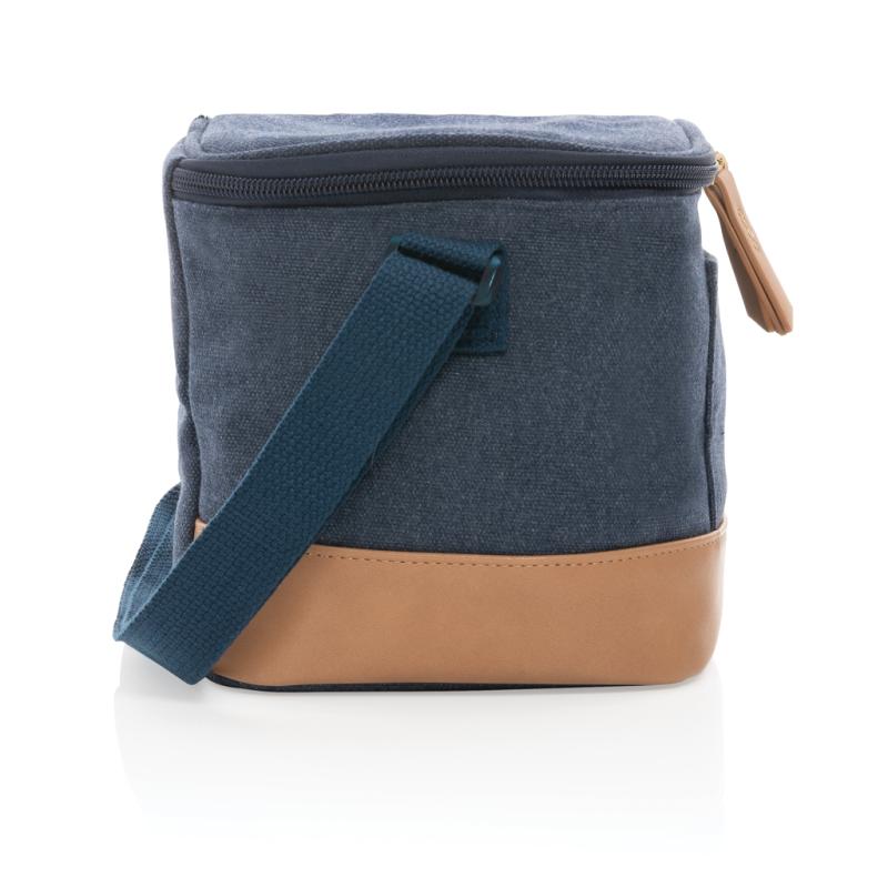 Malá chladiaca taška Impact z 16 oz. recykl. canvas AWARE™ modrá 4