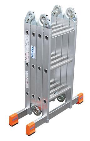 Rebrík, kĺbový, univerzálny, 4x3 rebríkové stupne, hliník, KRAUSE "MultiMatic" 2