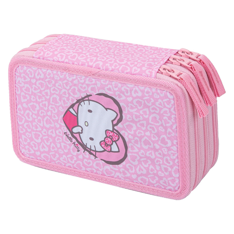 BAAGL Školský trojposchodový peračník Hello Kitty Sweet Leopard GRS