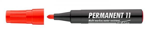 Permanentný popisovač, 1-3 mm, kužeľový hrot, ICO "Permanent 11", červený 1