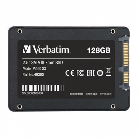 SSD (vnútorná  pamäť), 128GB, SATA 3, 430/560MB/s, VERBATIM "Vi550" 3