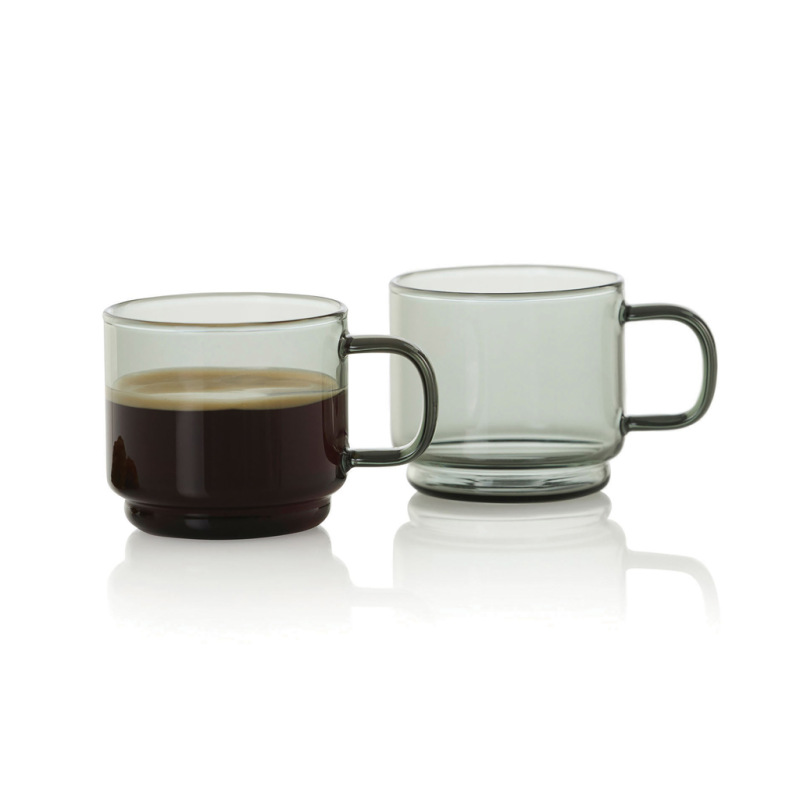 AdHoc Impact šálky na espresso 70 ml, sada 2 ks priehľadné 2