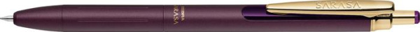 Gélové pero, 0,33 mm, stláčací mechanizmus, telo pera: baklažánovo fialová, ZEBRA "Sarasa 2