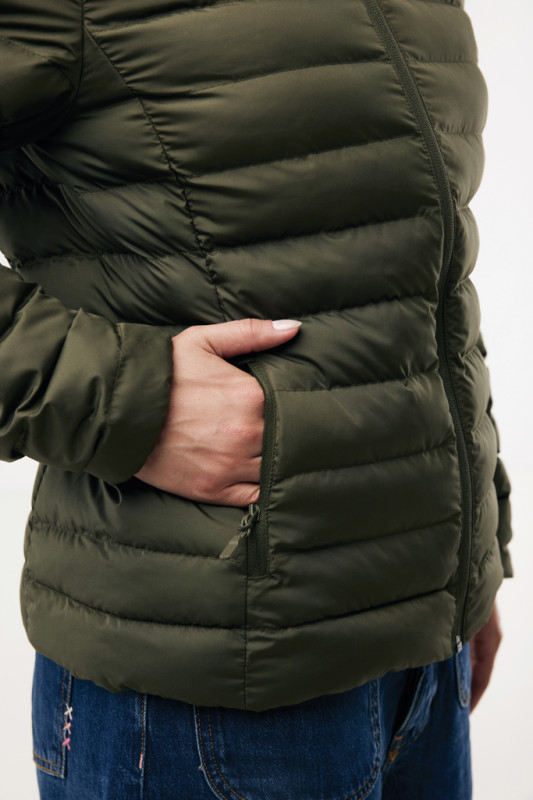 IQONIQ Maiko dámska prešívaná bunda z rec. polyesteru khaki XXS 9