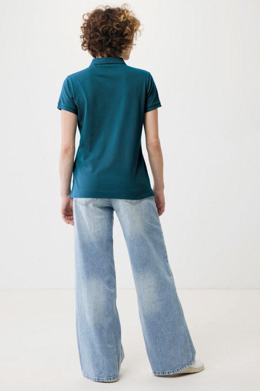 Dámske polo tričko IQONIQ Yosemite z recykl. bavlny dark teal XXS 5