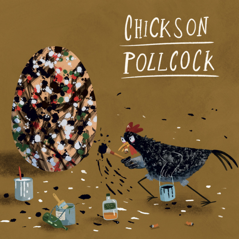 NOTIQUE Grid calendar Chicken Artists 2027, 30 x 30 cm 12