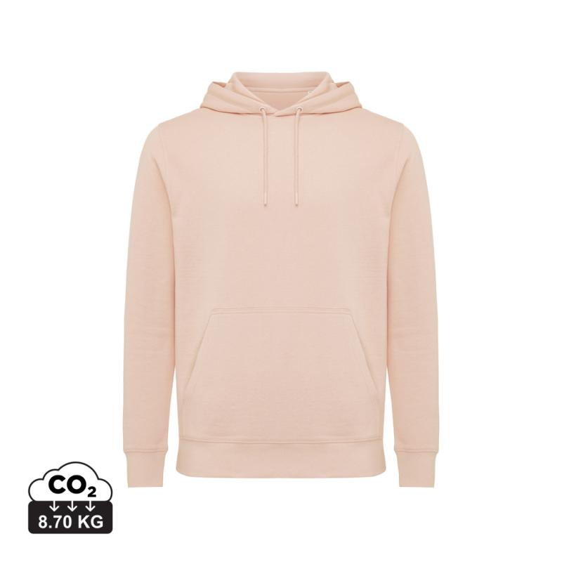 Ľahká mikina s kapucňou IQONIQ Rila z recykl. bavlny peach nectar XXL
