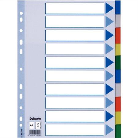 Register, plastový, A4, 10 dielny, ESSELTE