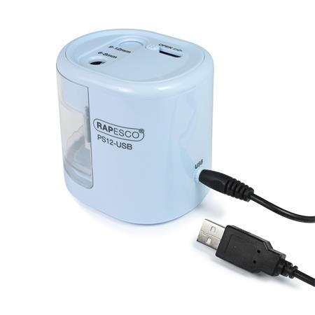 Strúhadlo, 2 otvory, stolové, elektrické, USB konektor, RAPESCO"PS12-USB", svetlomodrá 4