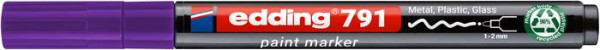 Lakový popisovač, 1–2 mm, PCR, EDDING "791", fialový