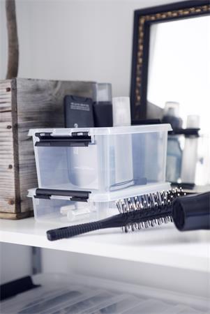 Úložný box, plastový, 2 l, čierne úchytky, SMARTSTORE "Classic 2", priehľadný 5