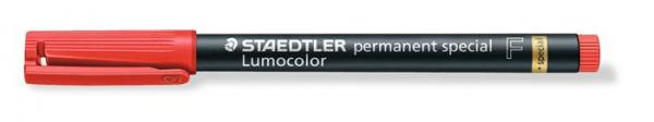Permanentný popisovač, 0,6 mm, STAEDTLER "Lumocolor Special", červený 1