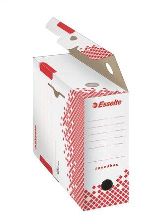 Archívny box, A4, 100 mm, recyklovaný kartón, ESSELTE "Speedbox", biely 3