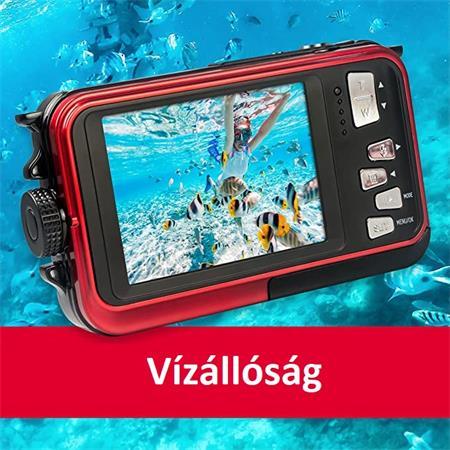 Fotoaparát, kompaktný, digitálny, vodeodolný, AGFAPHOTO "WP8000", červená 2