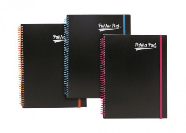 Špirálový zošit, A4+, linajkový, 100 strán, PUKKA PAD, "Neon notepad" 1