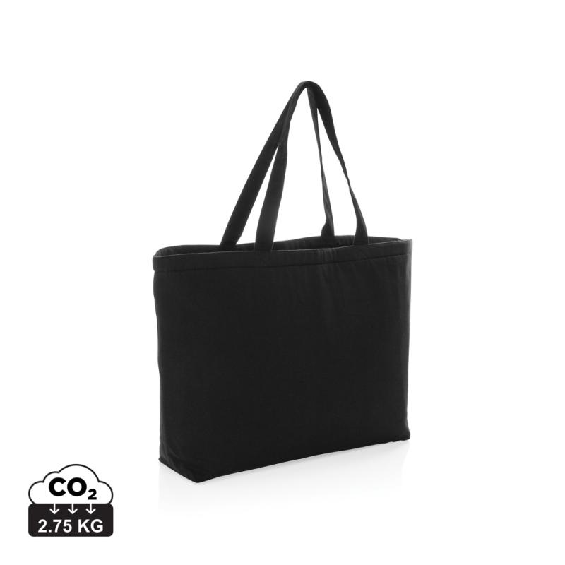 Nefarbená chladiaca taška Impact z 285g recykl. canvas AWARE čierna