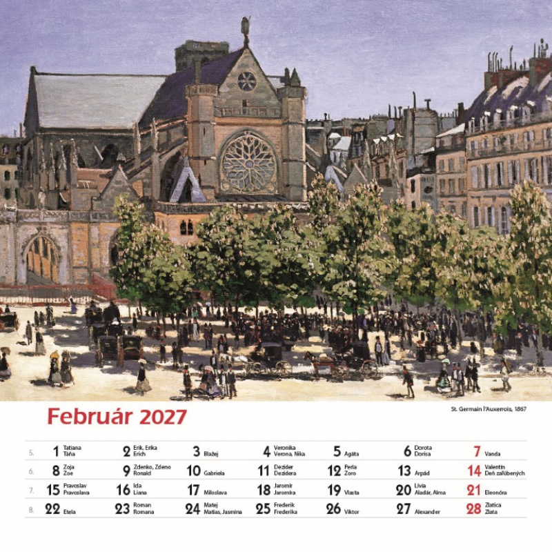 Nástenný kalendár Claude Monet štvorec 2027 3