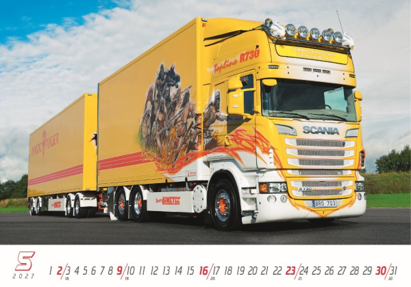 Nástenný kalendár Trucks 2027 6
