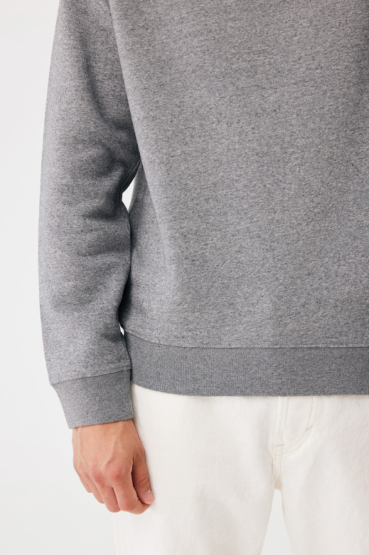 IQONIQ Toria Unisex mikina s okrúhl. výstrihom z rec. bavlny light heather anthracite XXL 14