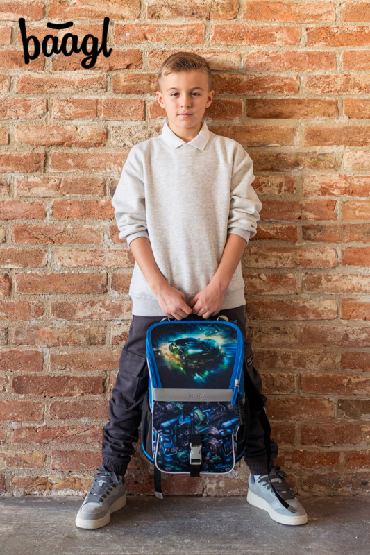 BAAGL SADA 5 Zippy Závodné auto: aktovka, peračník, vrecko, zástera, peňaženka 8