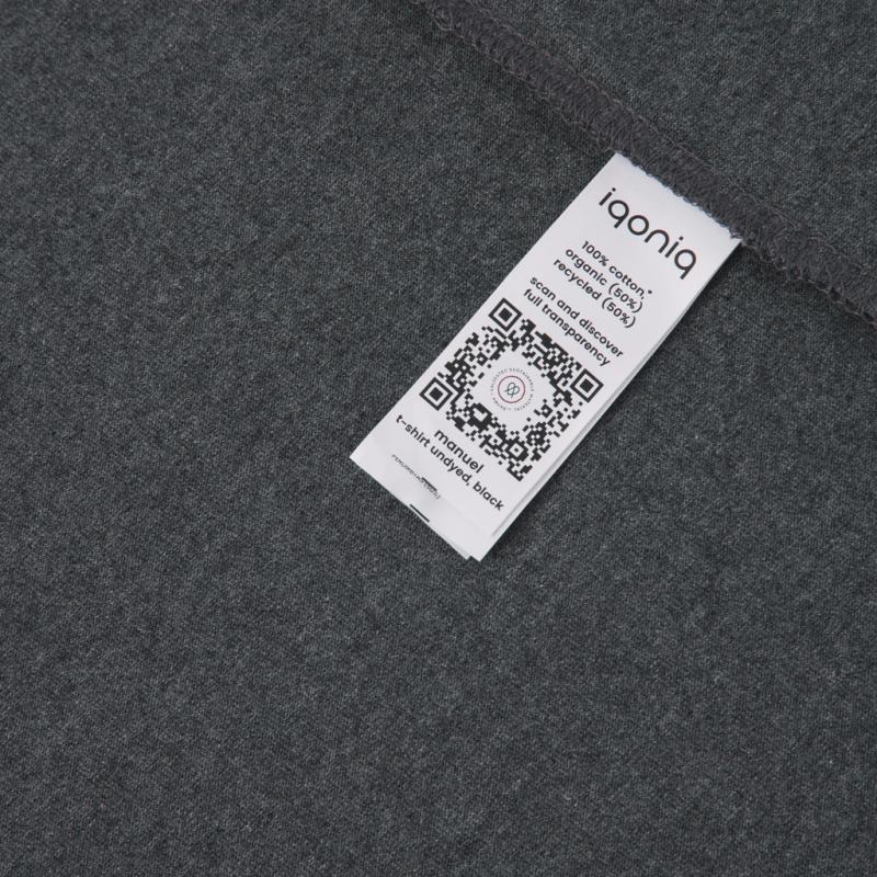 Nefarbené tričko IQONIQ Manuel z recykl. bavlny heather anthracite XL 6