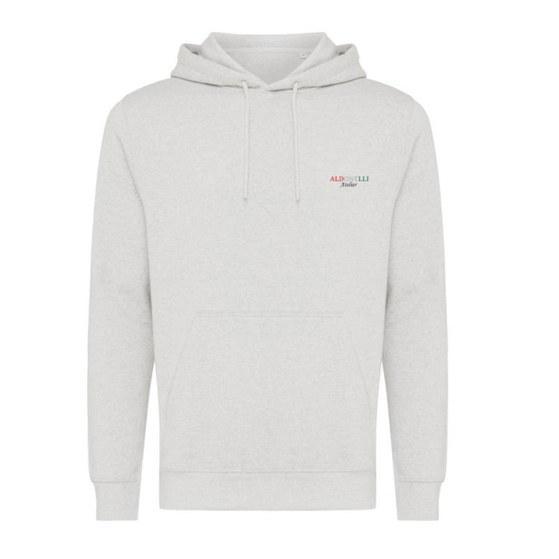 Ľahká mikina s kapucňou IQONIQ Rila z recykl. bavlny light heather grey 4XL 4