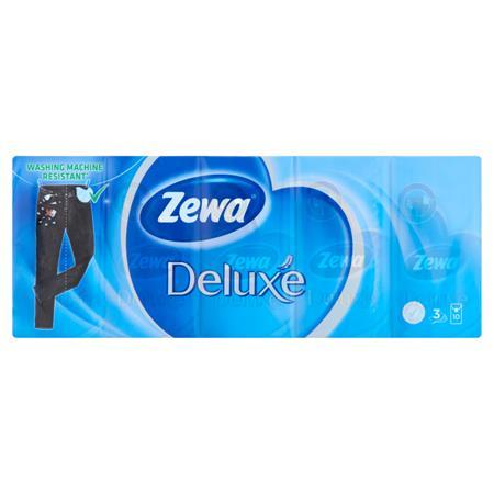 Papierové vreckovky, 3-vrstvové, ZEWA  "Delux" bez vône, 10x10 ks