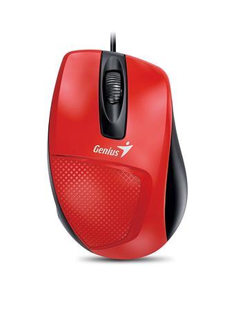 Myš, drôtová, optická, normálna veľkosť, USB, GENIUS "DX-150X", červená 2