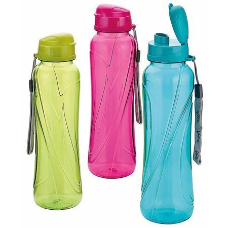 . Fľaša, 610 ml, plastová, "Slim", svetlozelená