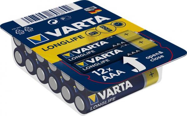 Batéria, AAA mikro, 12 ks, VARTA "Longlife" 1