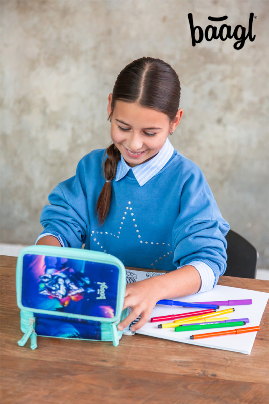 BAAGL Školský trojposchodový peračník Aurora GRS 6