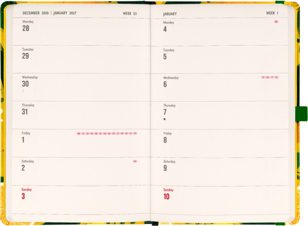 NOTIQUE Planbook planner/notebook Lemons 2027, 13 x 21 cm 1