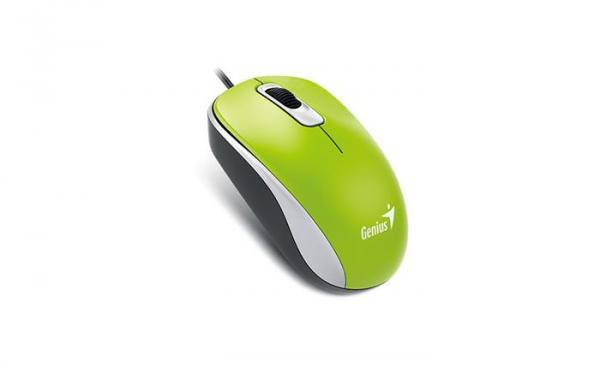 Myš, drôtová, optická, štandardná veľkosť, USB, GENIUS "DX-120", zelená 1