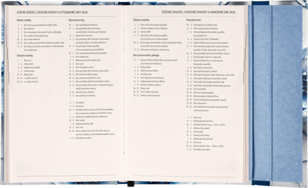 NOTIQUE Týždenný magnetický diár Porcelánový kvet 2026, 11 x 16 cm 5