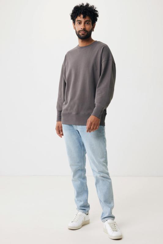 Mikina IQONIQ Kruger relaxed fit z recykl. bavlny antracitová XL 4