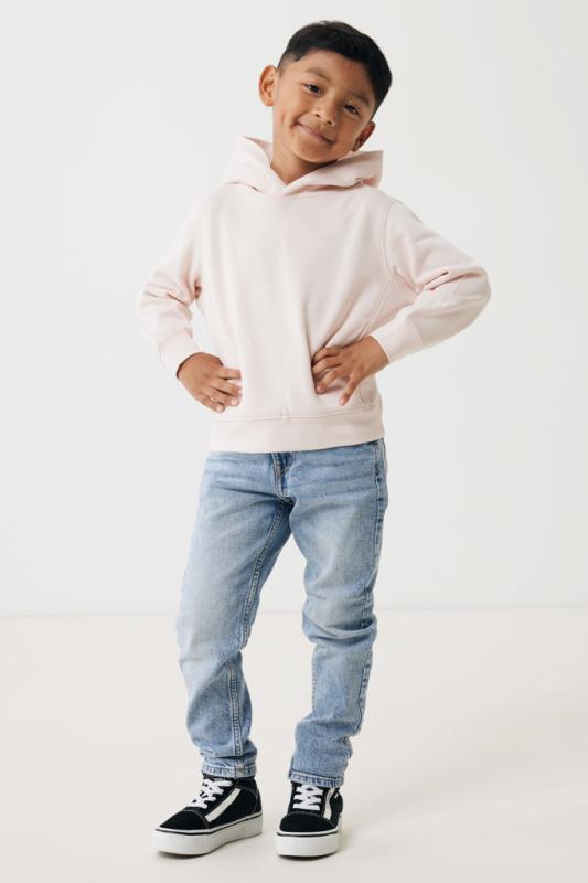 Detská mikina s bočnými vreckami IQONIQ Yengo z rec. bavlny cloud pink 9-10r (135-140cm) 12