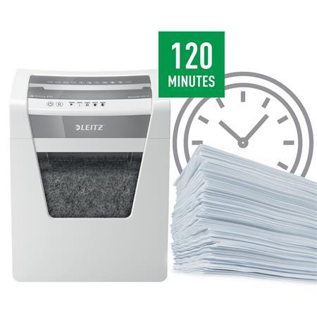 Skartovací stroj, mikrokonfety, 10 listov, LEITZ "IQ Office P5" 7