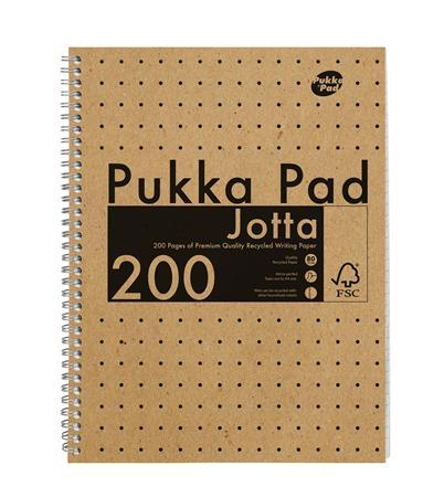 Špirálový zošit, A4, linajkový, 100 listov, PUKKA PAD "Jotta Kraft"