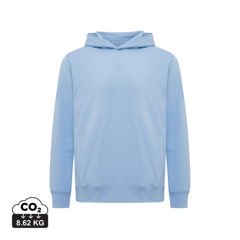 Mikina s bočnými vreckami IQONIQ Yengo z rec. bavlny sky blue XXXL