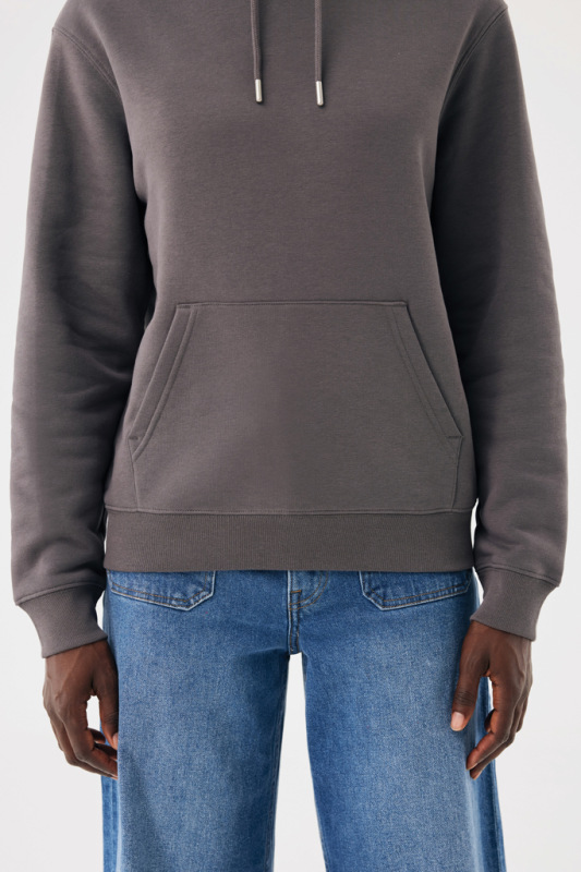 IQONIQ Joshua Unisex mikina s kapucňou z rec. bavlny antracitová XL 9