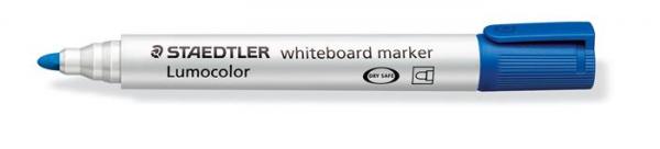 Popisovač na tabule, 2 mm, kužeľový hrot, STAEDTLER "Lumocolor 351", modrý 2