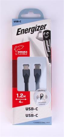 USB kábel, USB-C - USB-C, 1,2m, ENERGIZER, čierna 1