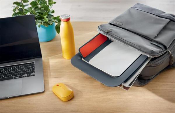 Stojan na notebook, nastaviteľný, LEITZ "Ergo Cosy", zamatová sivá 5