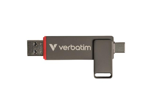 USB kľúč, 512GB, USB-A/C 3.2 Gen1, VERBATIM "Dual QuickStick", čierny 2